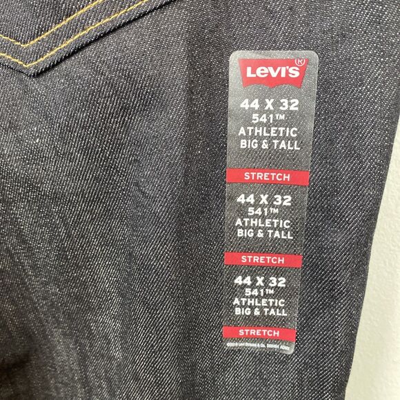 Levi's jeans men's 44x32 blue dark raw 541 athletic big tall NWT‎ - Picture 5 of 13